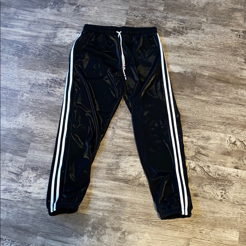 Sheen striped track pant with stretch